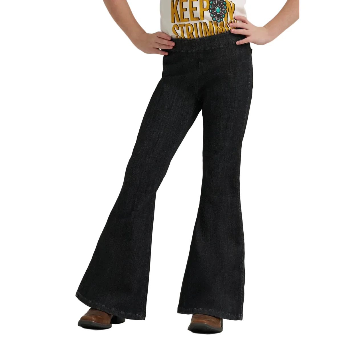 Wrangler Lainey Wilson Girl's Bell Bottom Jeans - Black