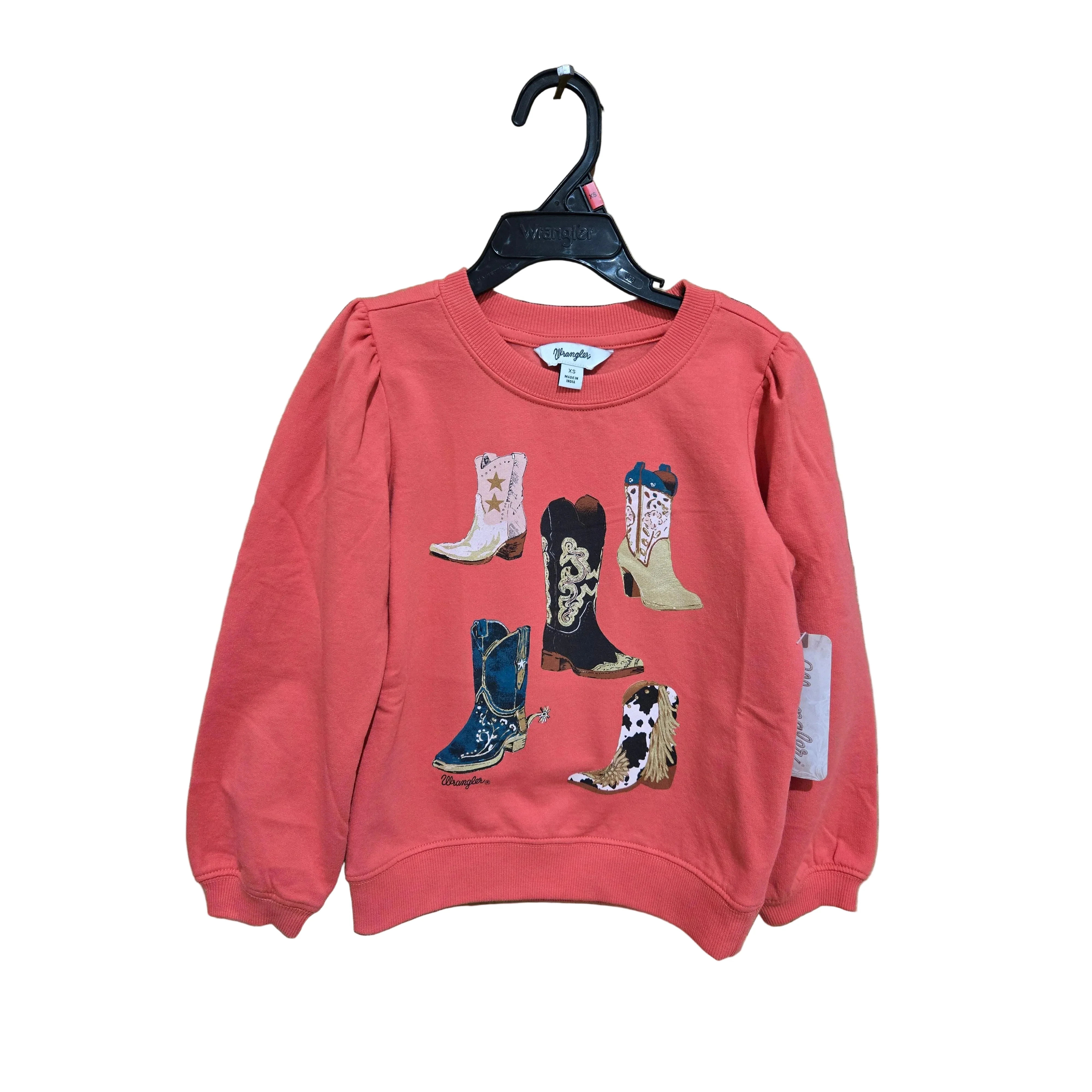 Wrangler Girl's Boots Crewneck Sweatshirt