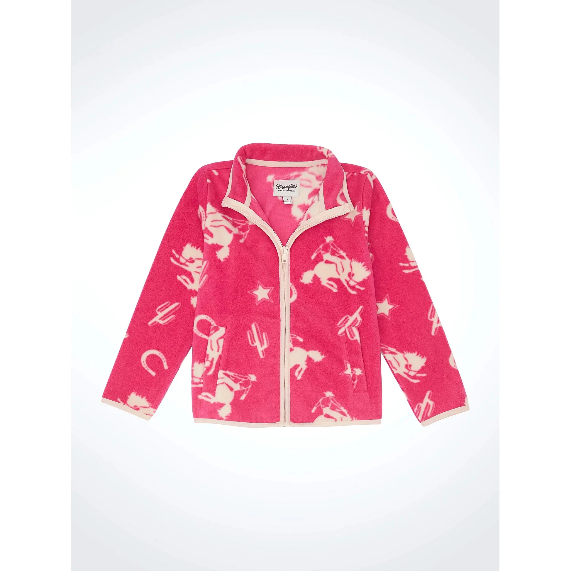 Wrangler Girl's Western Pullover-Pink