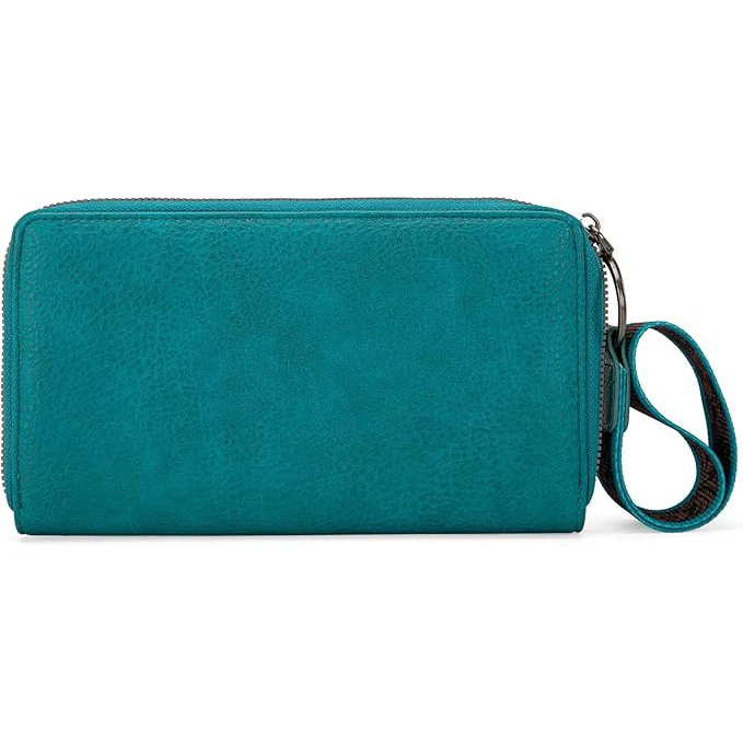 Wrangler Leather Embroidered Wallet/Wristlet - Multiple Colours - Image 8
