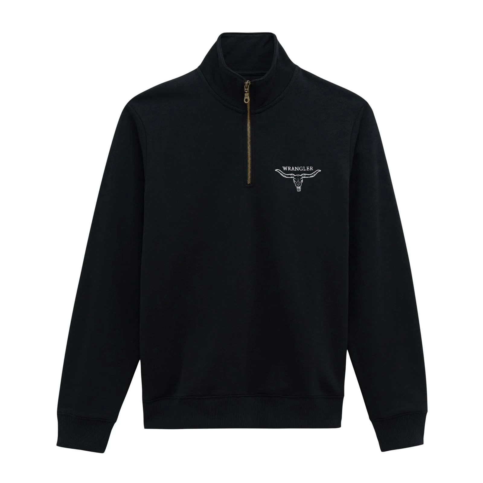 Wrangler Men's 1/4 Zip Fleece Pullover - Jet Black
