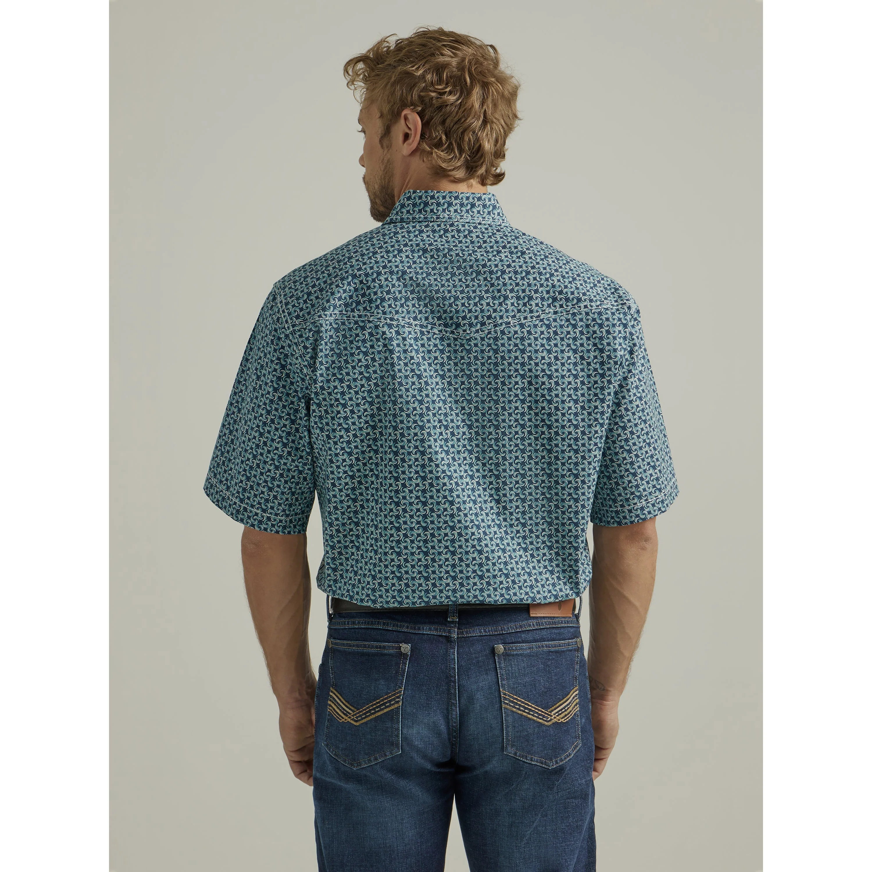 Wrangler Men's 20X Advanced Comfort Short Sleeve Shirt - Blue - Image 2