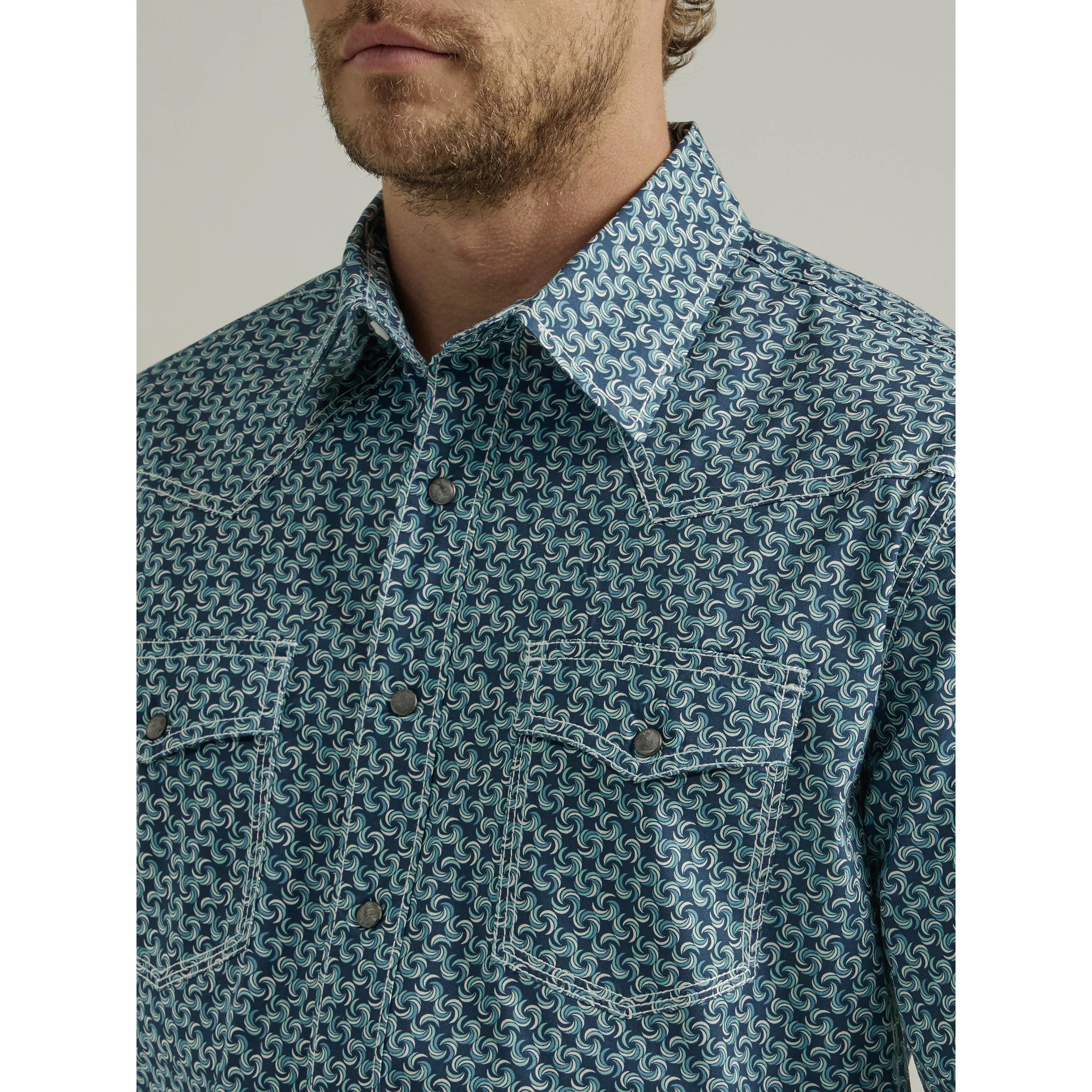 Wrangler Men's 20X Advanced Comfort Short Sleeve Shirt - Blue - Image 3