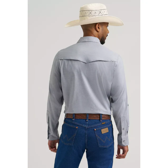 Wrangler Men's All Terrain Gear Drover Utility Shirt- Bering Sea - Image 2