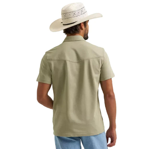 Wrangler Men's All Terrain Gear Salida Short Sleeve Performance Knit Shirt - Tea - Image 2