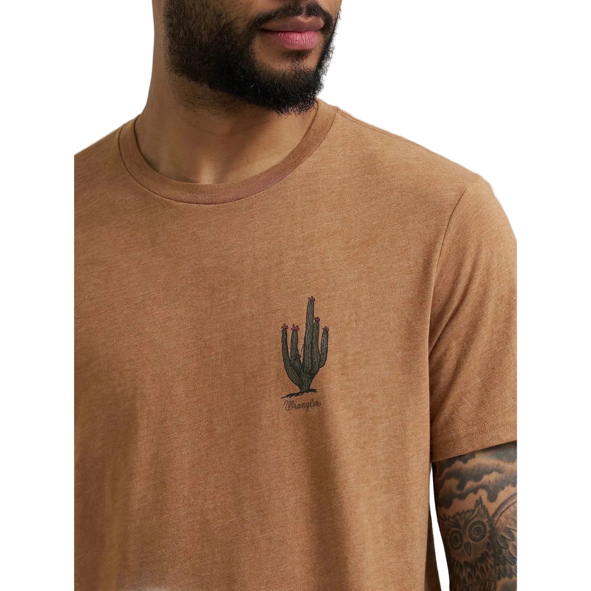 Wrangler Men's Back Graphic Short Sleeve Tee Shirt - Legendary Brown - Image 3