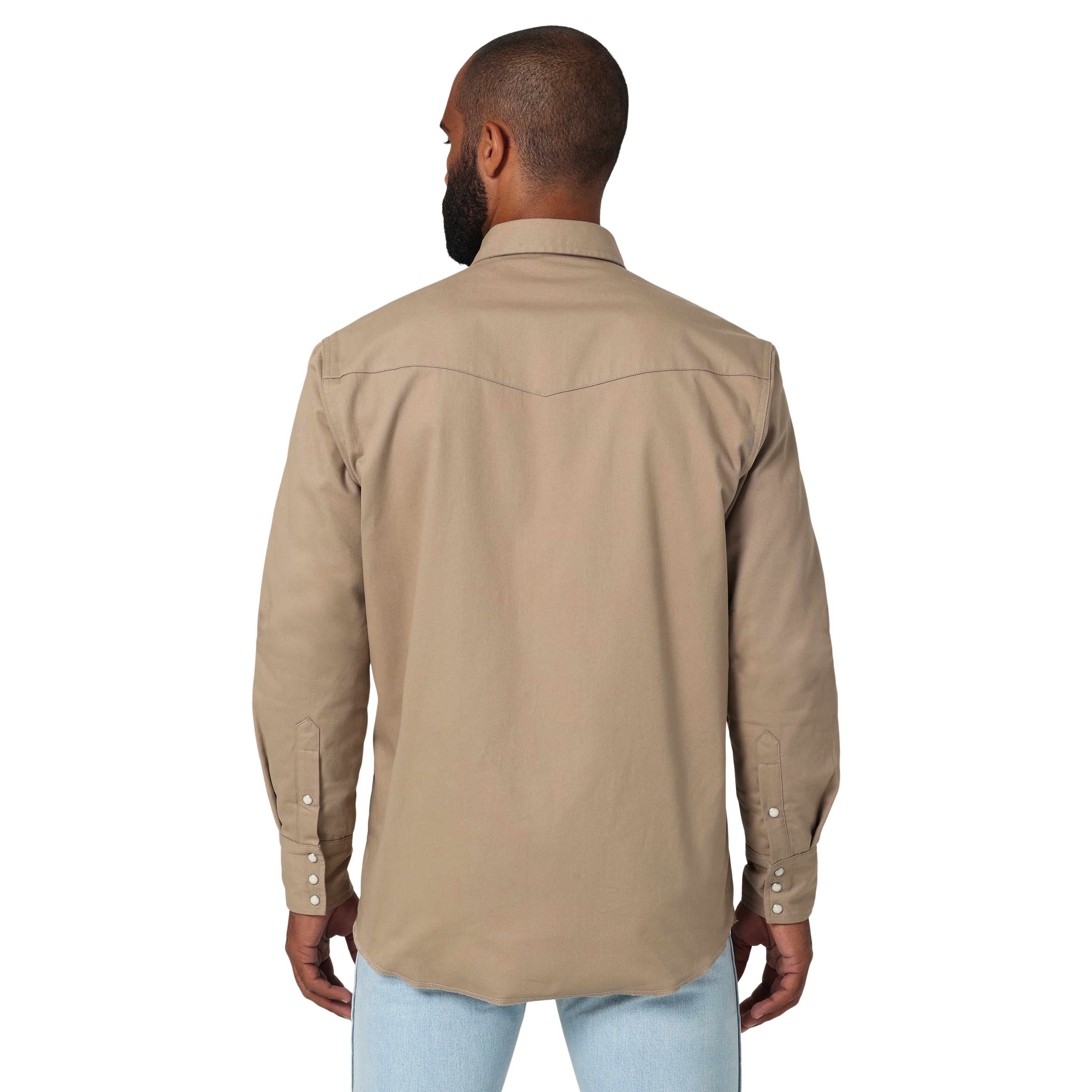 Wrangler Men's RIGGS Flannel Lined Workshirt - Tan - Image 2