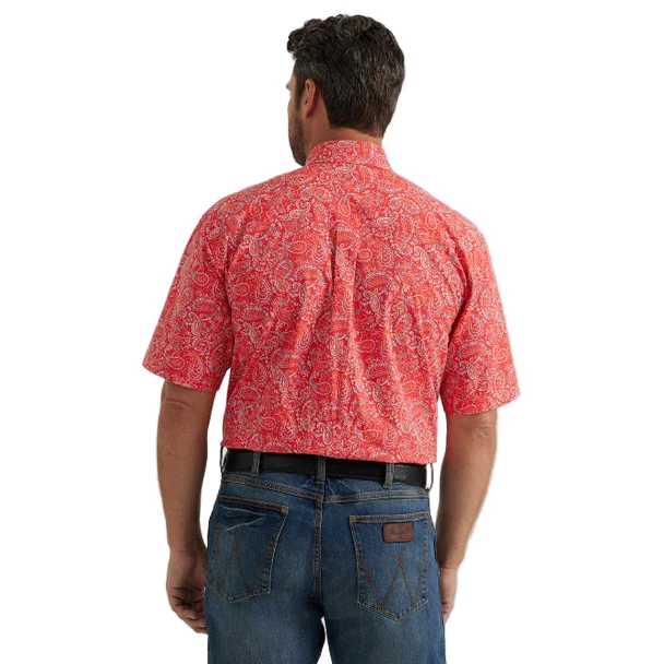 Wrangler Men's George Strait 1 Pocket Short Sleeve Shirt - Image 3