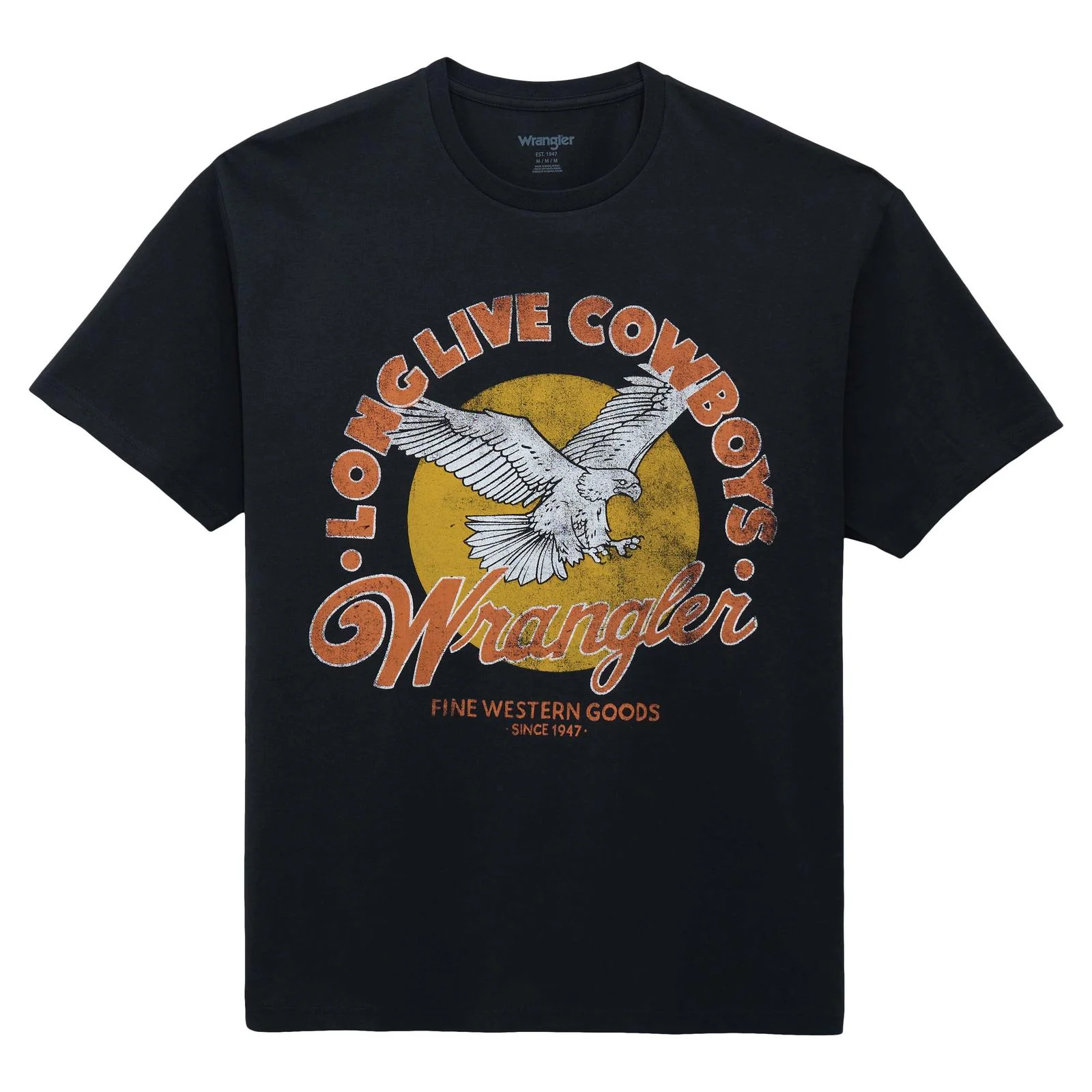 Wrangler Men's Graphic Short Sleeve Tee Shirt - Jet Black