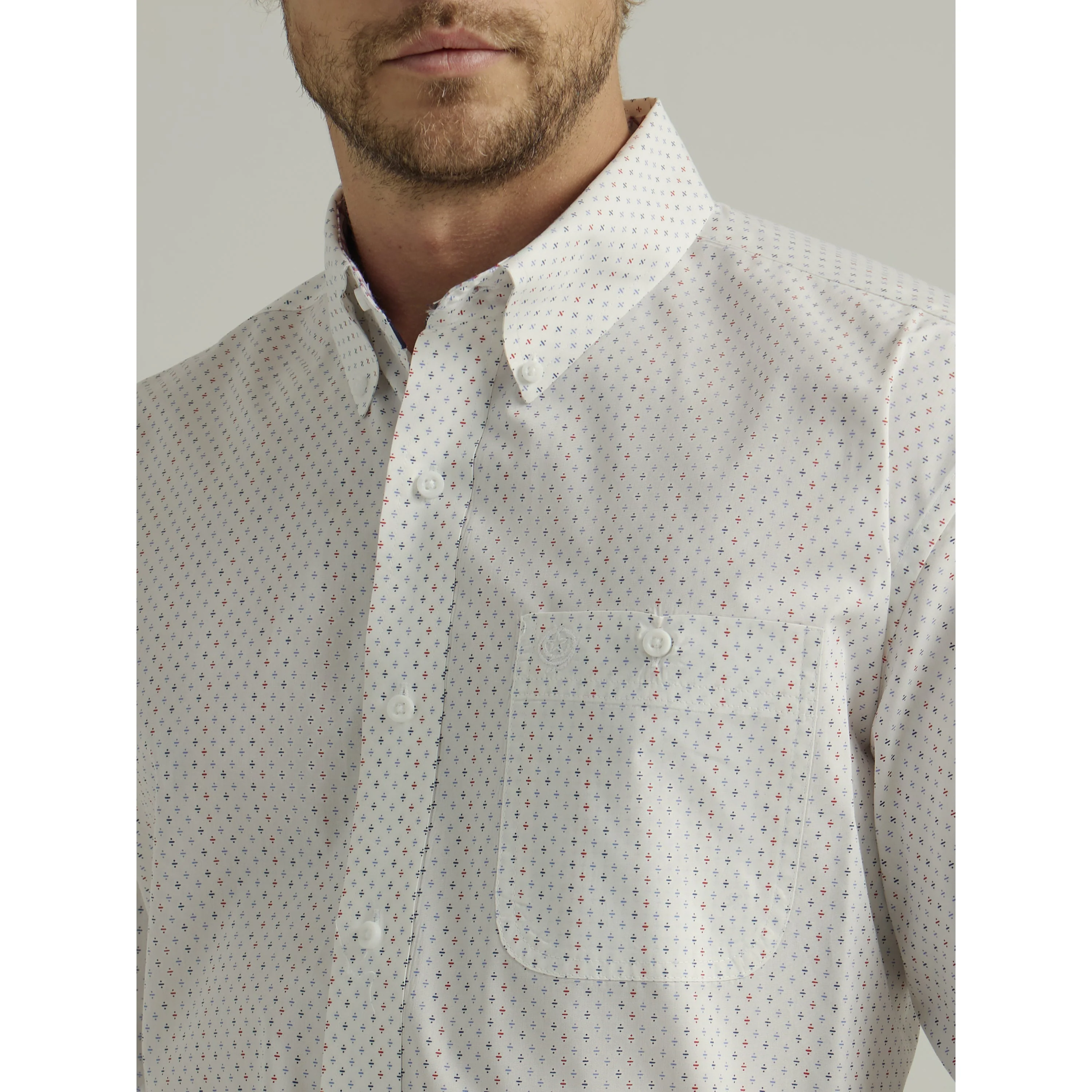Wrangler Men's George Strait Short Sleeve Shirt - White - Image 3