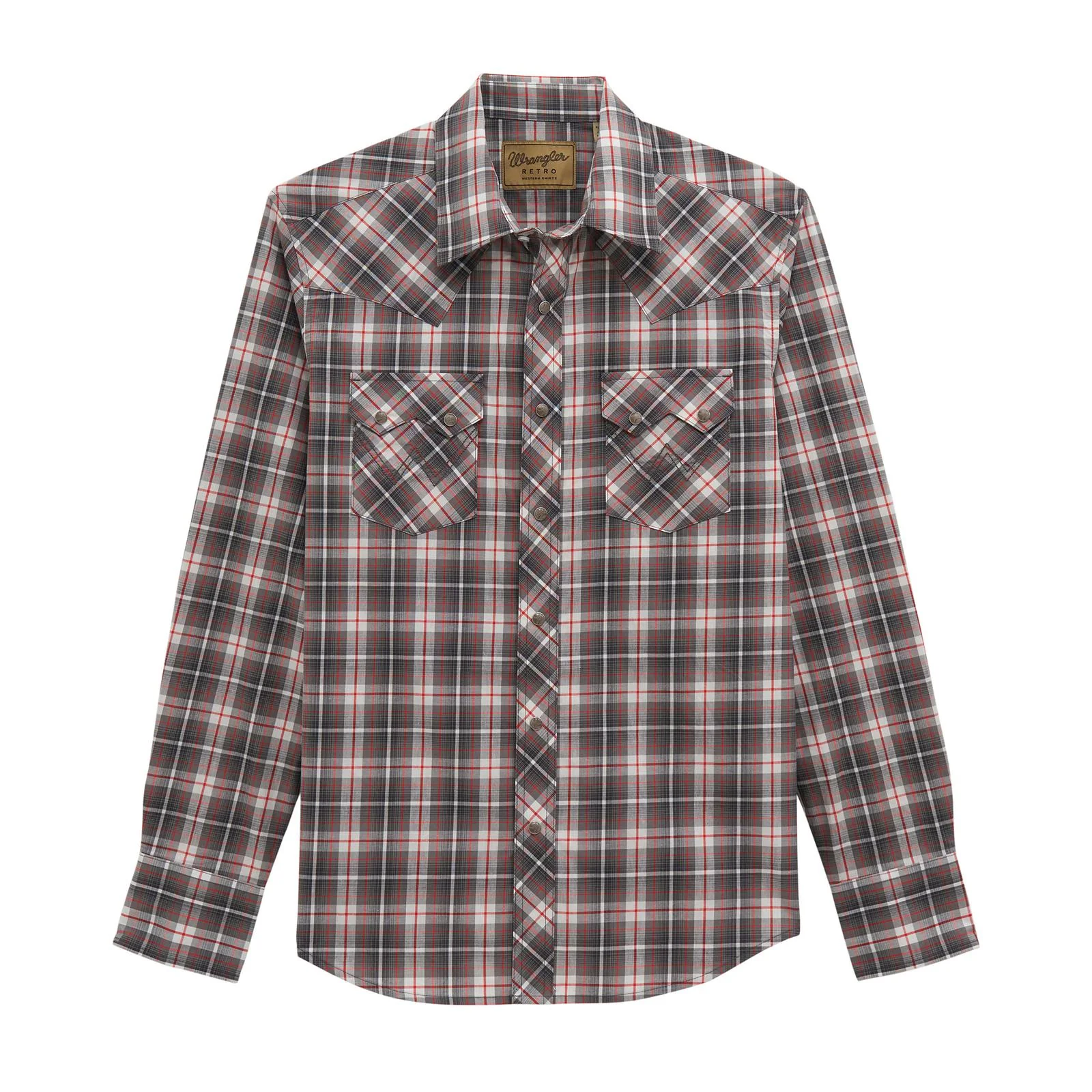 Wrangler Men's Retro® Long Sleeve Modern Fit Plaid Shirt - Black
