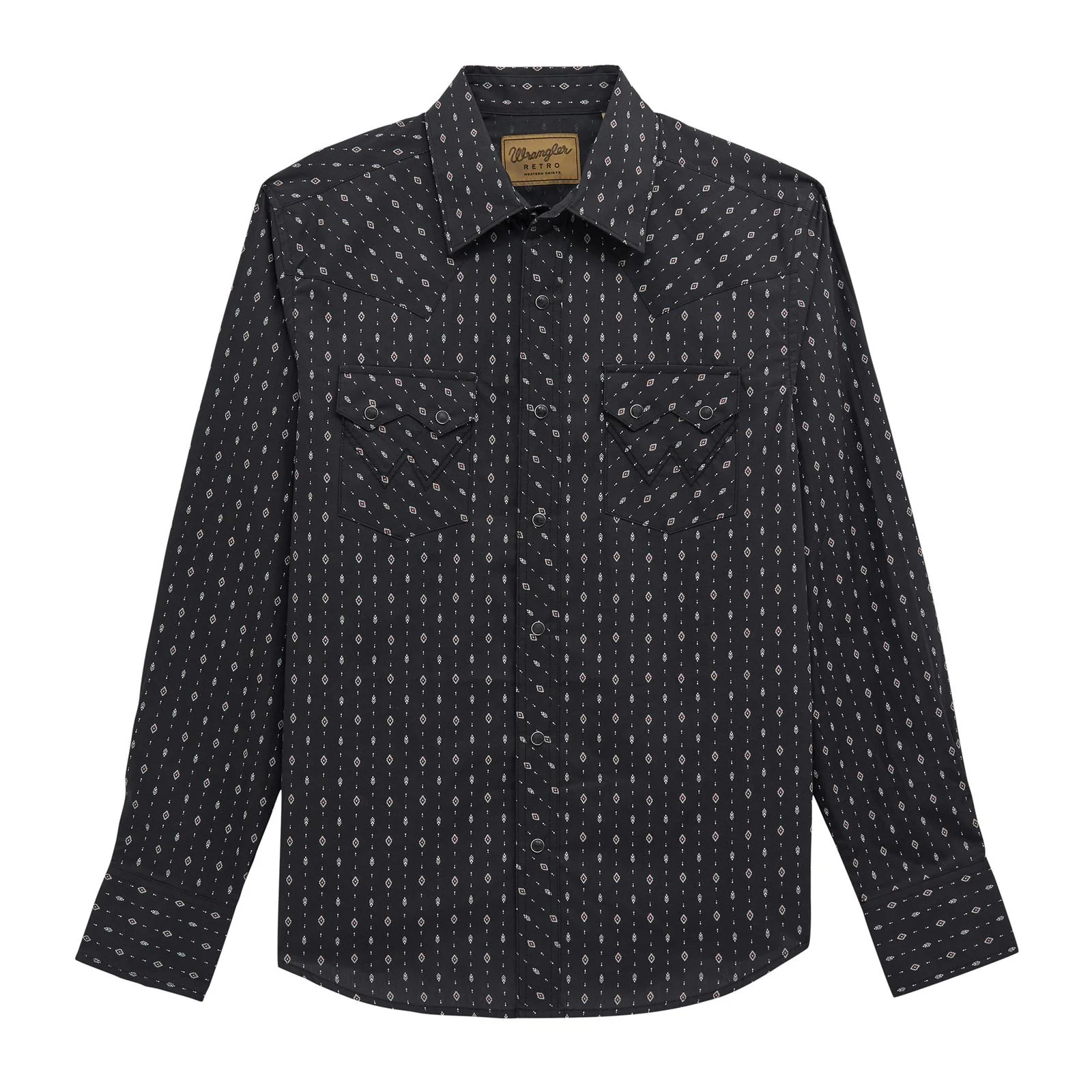 Wrangler Men's Retro® Long Sleeve Modern Fit Print Shirt - Black