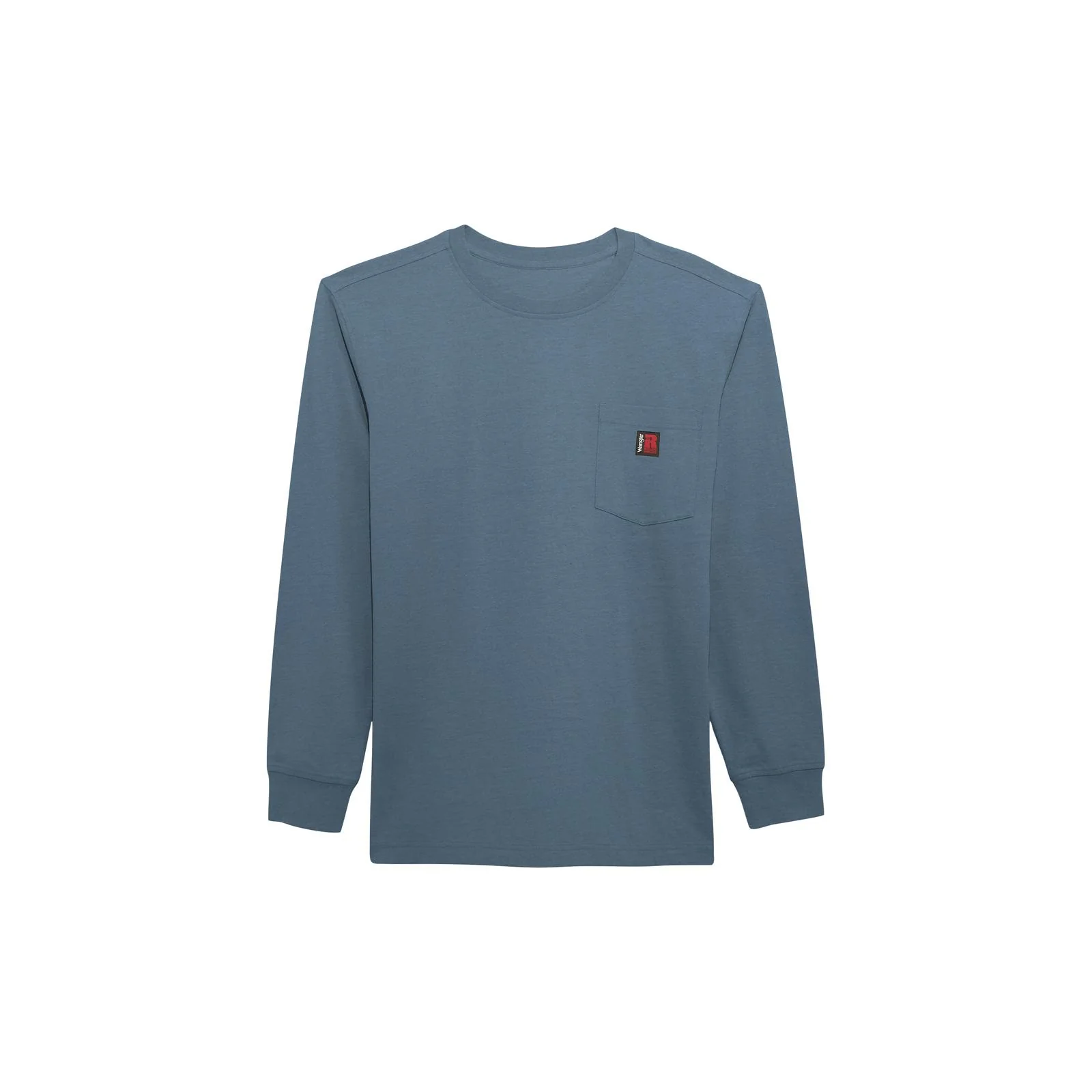 Wrangler Men's Rigg's Workwear Long Sleeve Henley Tee Shirt- Blue