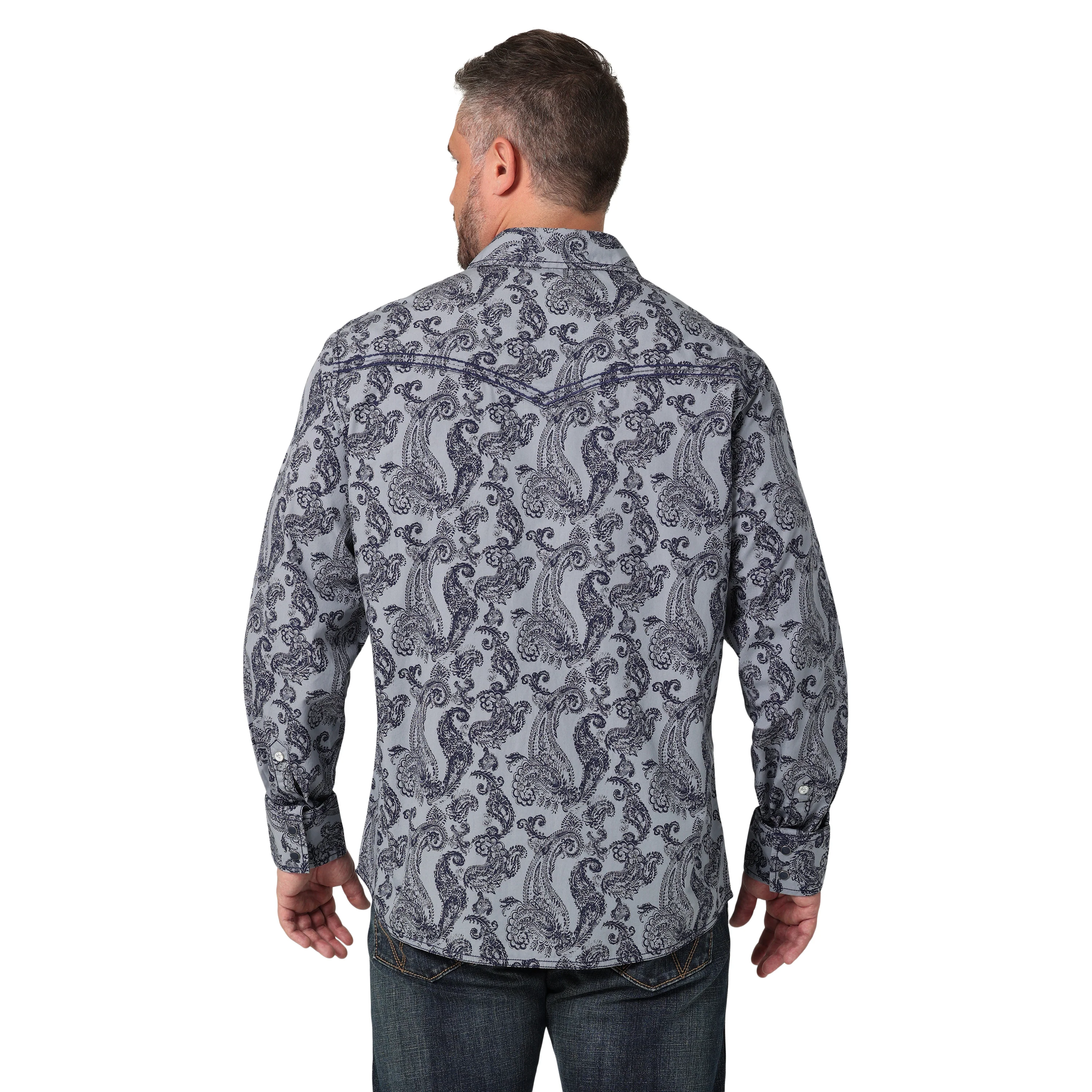 Wrangler Men's Rock 47 Long Sleeve Shirt - Grey - Image 2