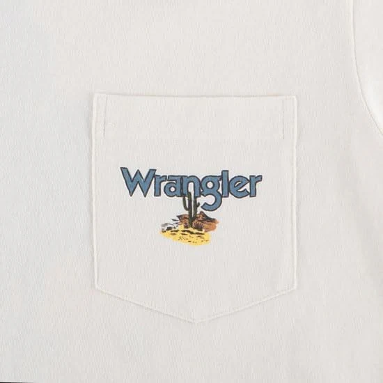 Wrangler Men's Short Sleeve One Pocket Tee Shirt - Whisper White - Image 3