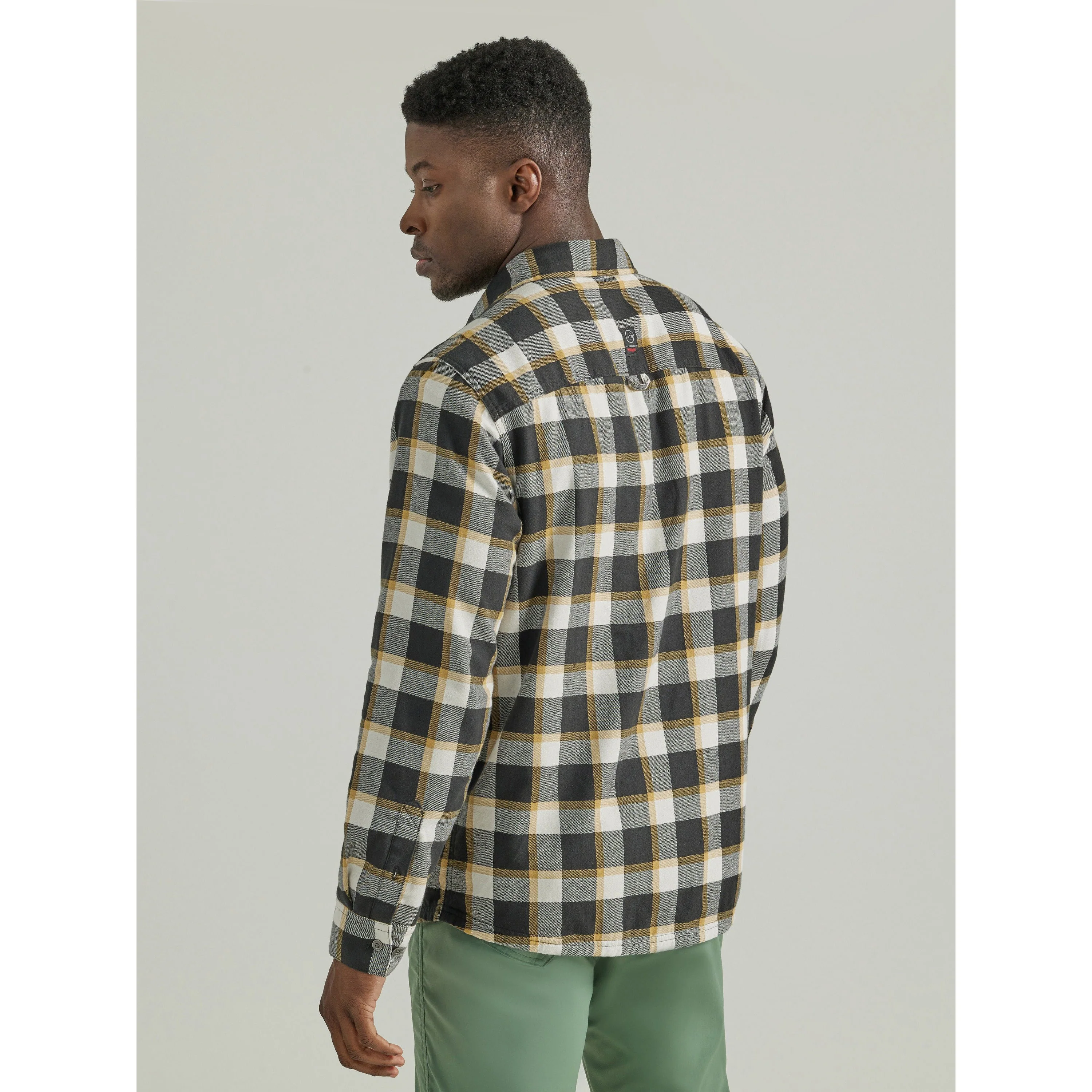 Wrangler Men's Thermal Lined Flannel Shirt - Mustard - Image 2