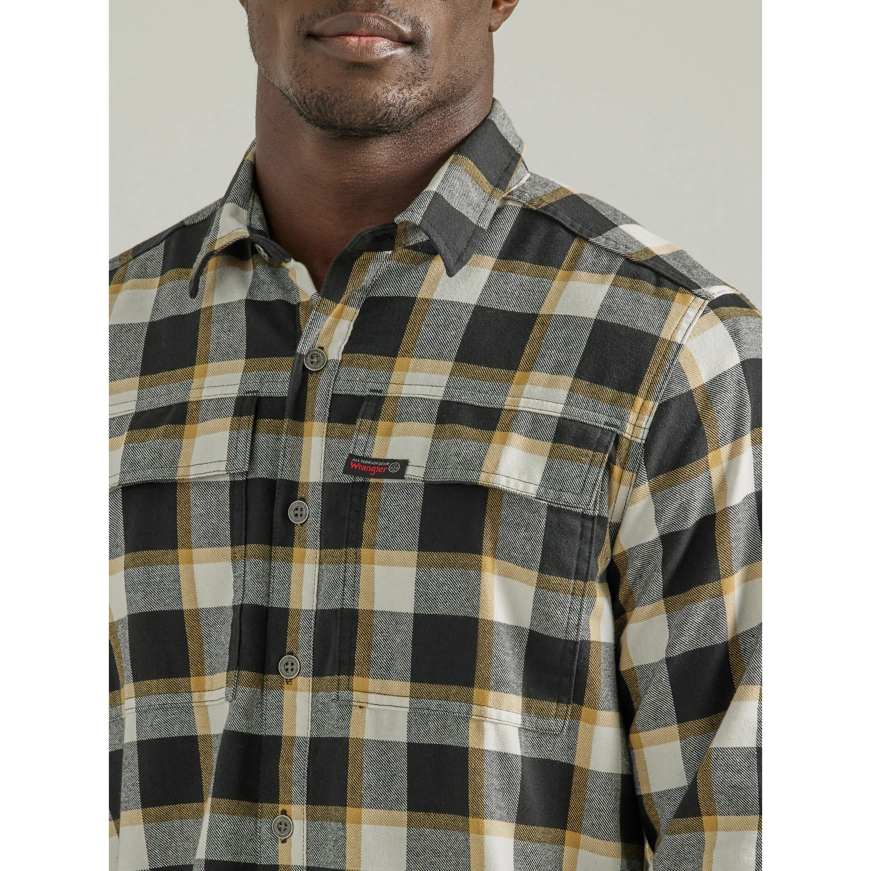 Wrangler Men's Thermal Lined Flannel Shirt - Mustard - Image 3