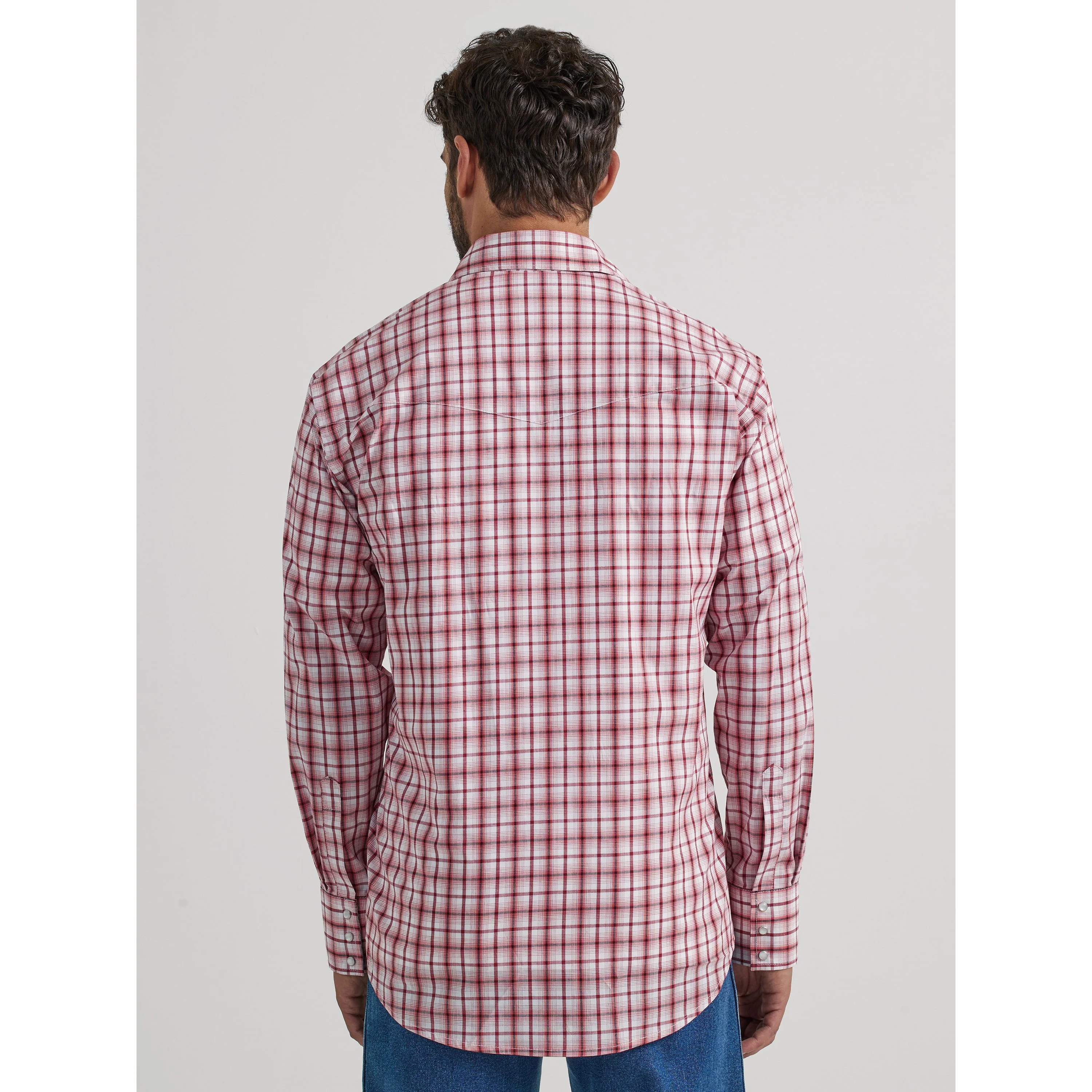 Wrangler Men's Wrinkle Resist Long Sleeve Shirt - Red - Image 2