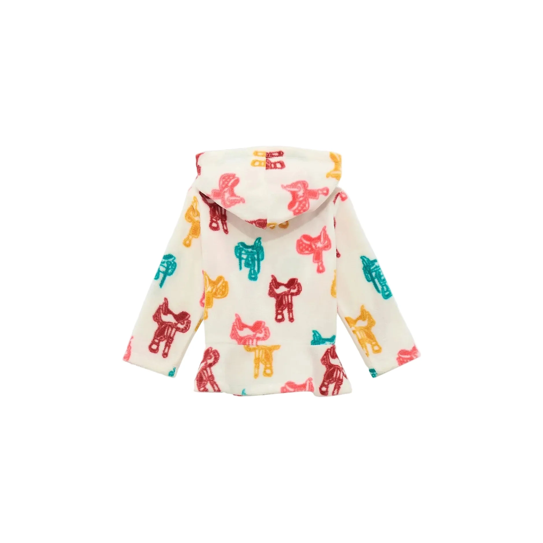 Wrangler Western Baby Girl Long Sleeve Fleece Jacket- Saddle White - Image 2