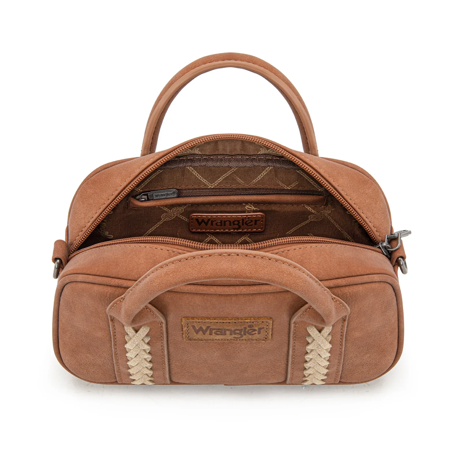 Wrangler Whipstitch Mini Satchel Crossbody Bag- Multiple Colours - Image 4
