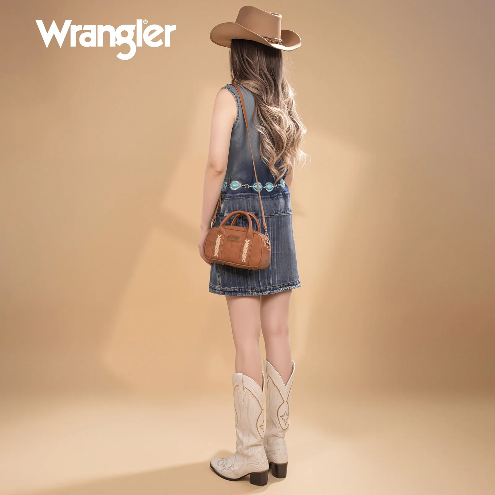 Wrangler Whipstitch Mini Satchel Crossbody Bag- Multiple Colours - Image 5