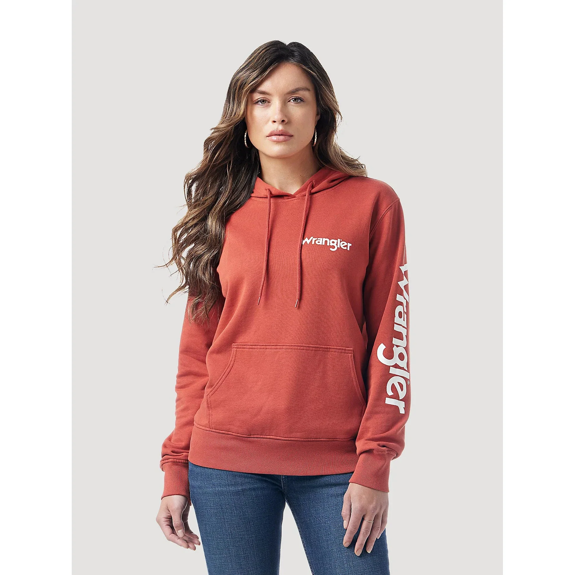Wrangler Women's Americana Logo Hoodie - Red