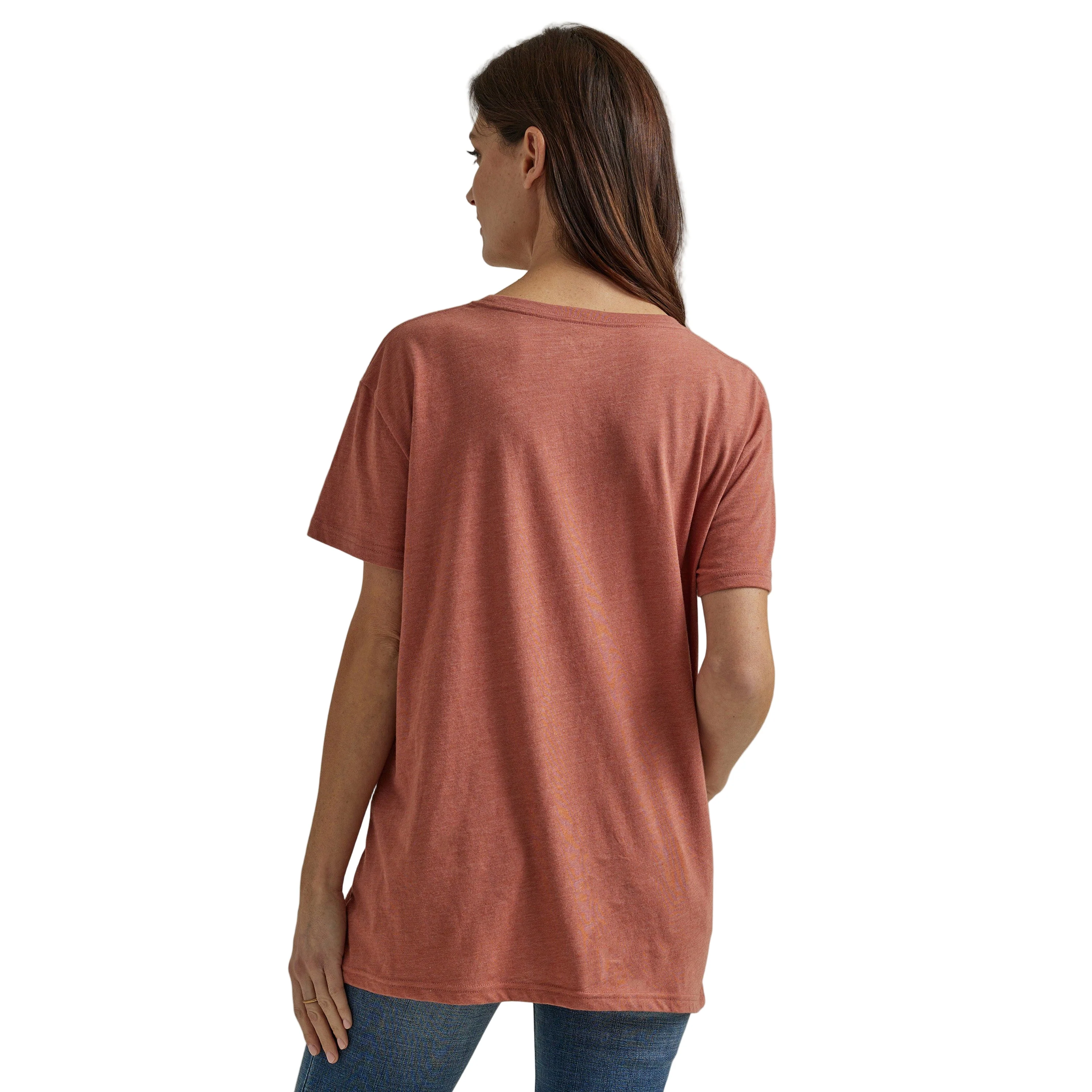 Wrangler Women's Desert Rose Short Sleeve Boyfriend Tee - Rust - Image 2