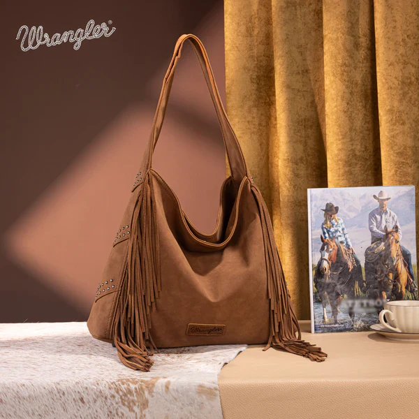 Wrangler Women's Fringe Studded Hobo Bag- Multiple Colours - Image 2