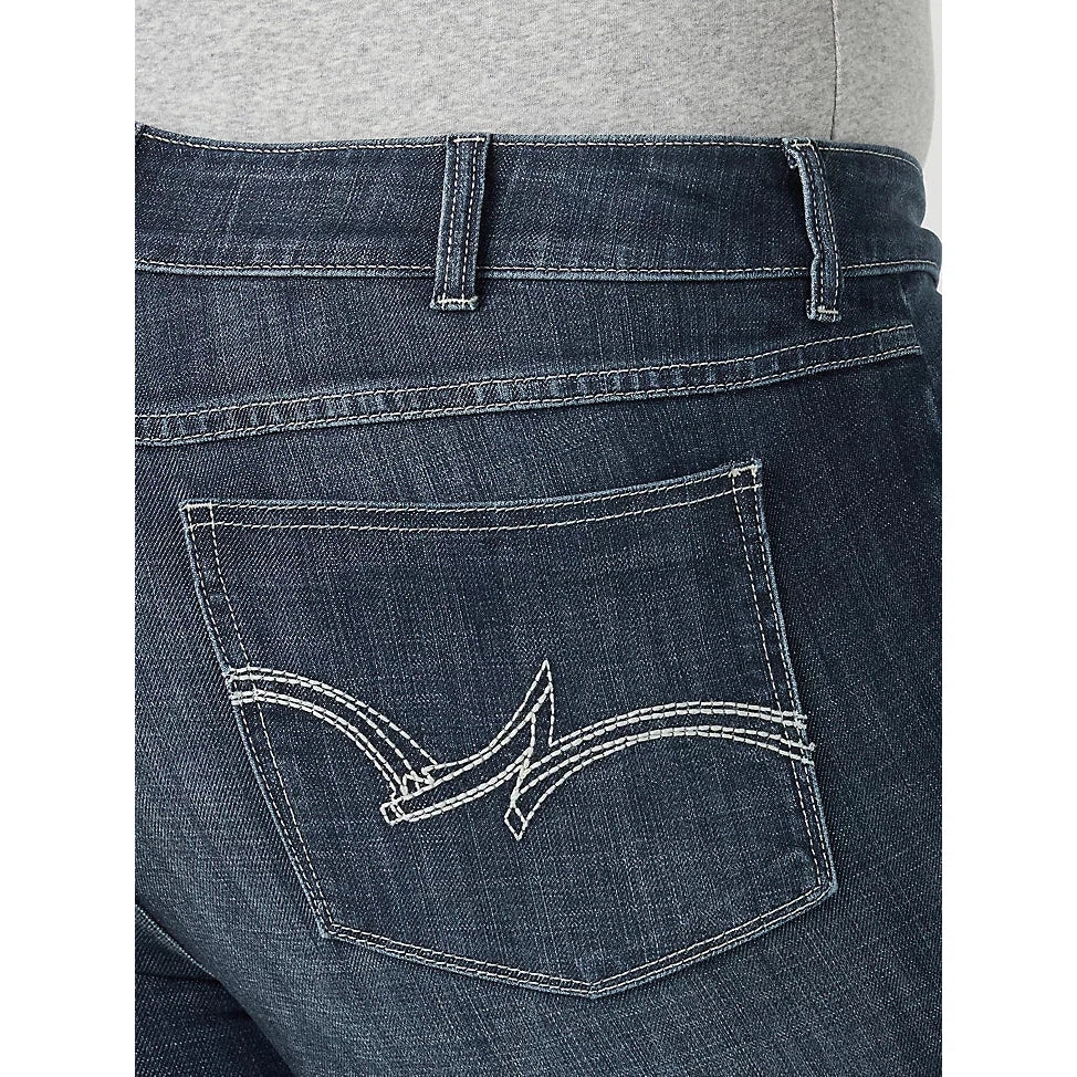 Wrangler Women's (PLUS) Mid Rise Bootcut Jeans - Dark Wash - Image 4