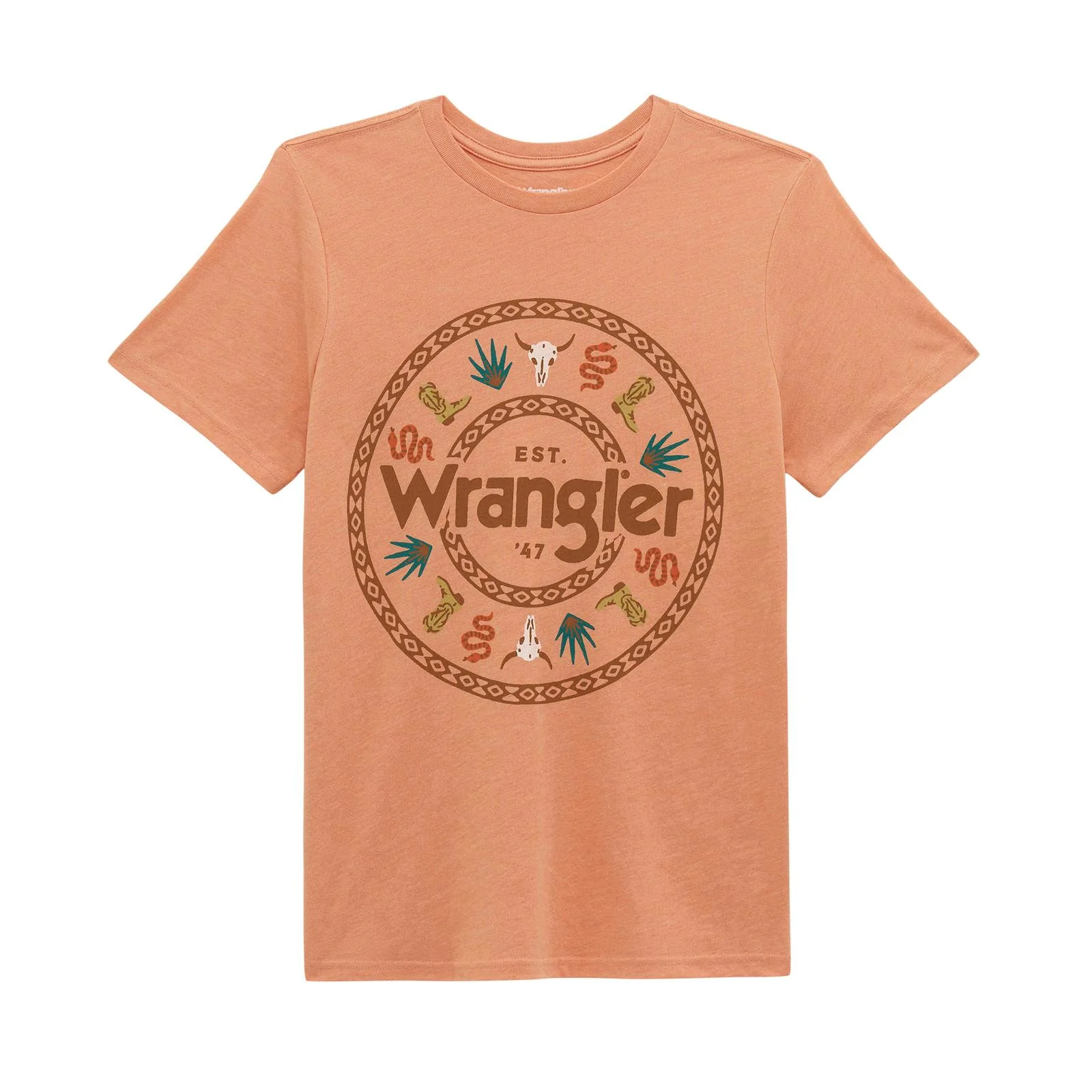 Wrangler Women's Retro® Graphic Short Sleeve Wild Tee Shirt - Muted Clay Heather