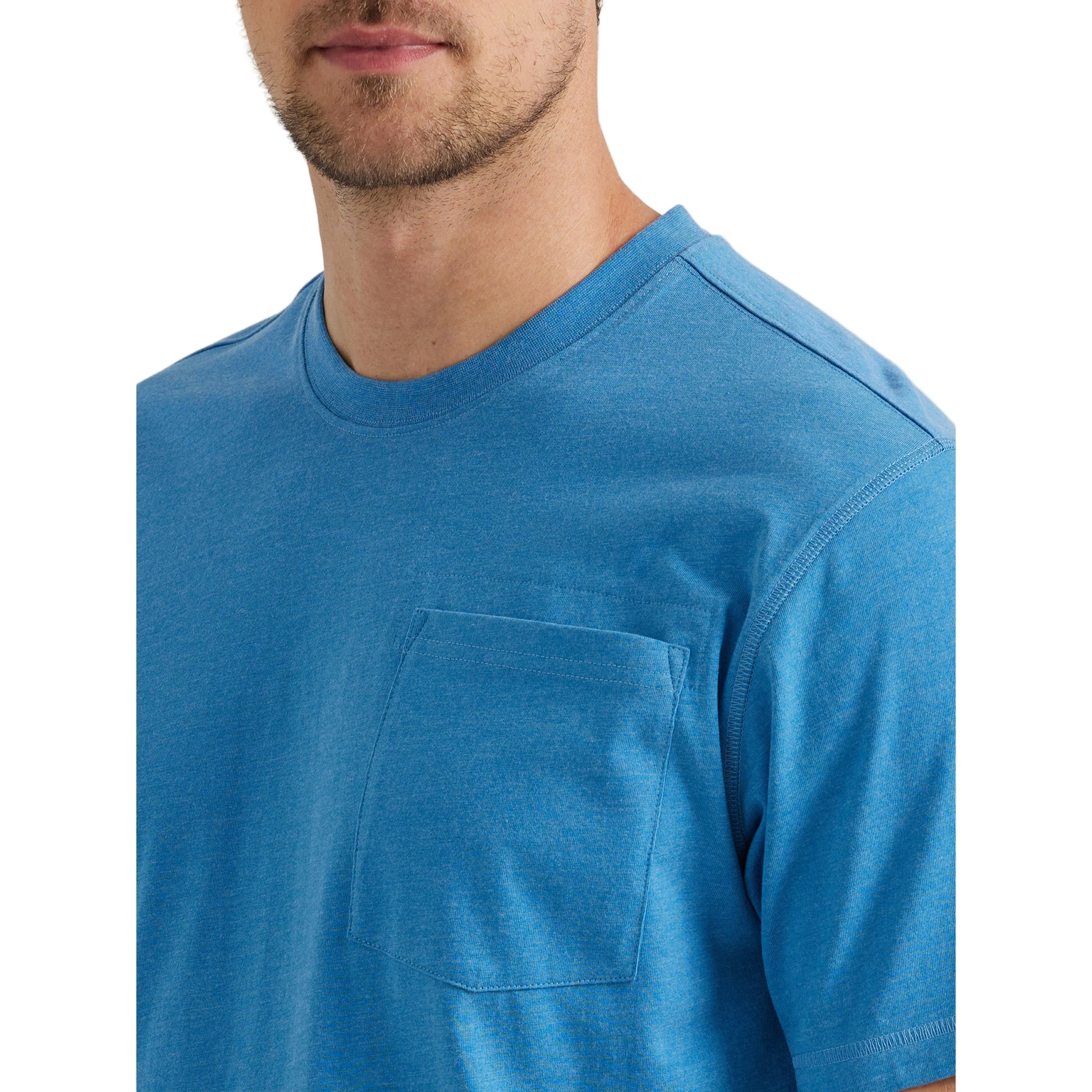 Wrangler Men's Riggs Short Sleeve Performance Tee - Blue - Image 3