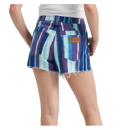 Wrangler Women's Striped Cowboy Shorts - Painterly Stripe - Image 2