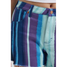 Wrangler Women's Striped Cowboy Shorts - Painterly Stripe - Image 3