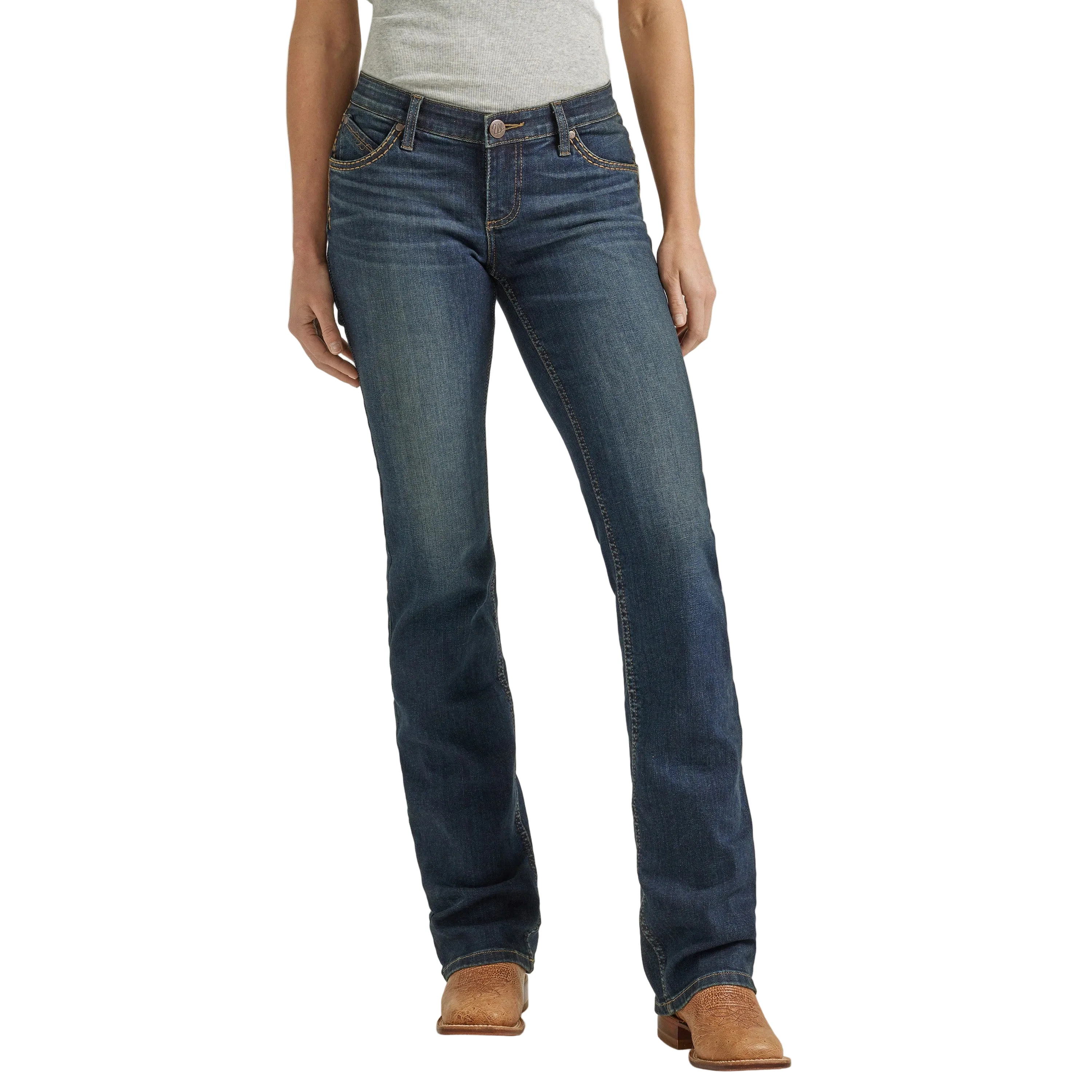 Wrangler Women's Ultimate Riding Shiloh Low Rise Bootcut Jeans - Della