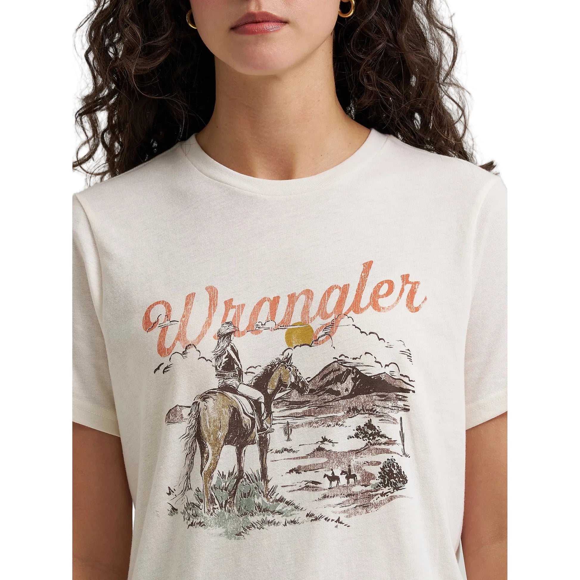 Wrangler Women's Western Graphic Short Sleeve Tee Shirt - Whisper White - Image 3