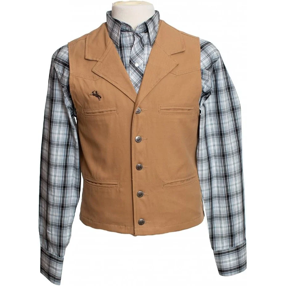 Wyoming Traders Men's  Bronco Canvas Vest - Image 6
