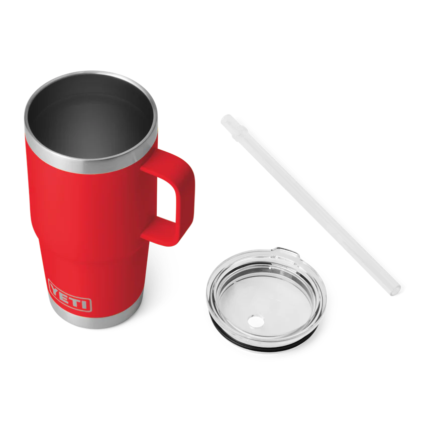 Yeti Rambler 739ml Straw Mug w/Straw Lid - Rescue Red - Image 2