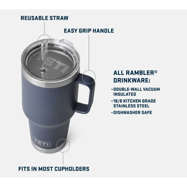 Yeti Rambler 1L Straw Mug - Day Break Yellow - Image 3