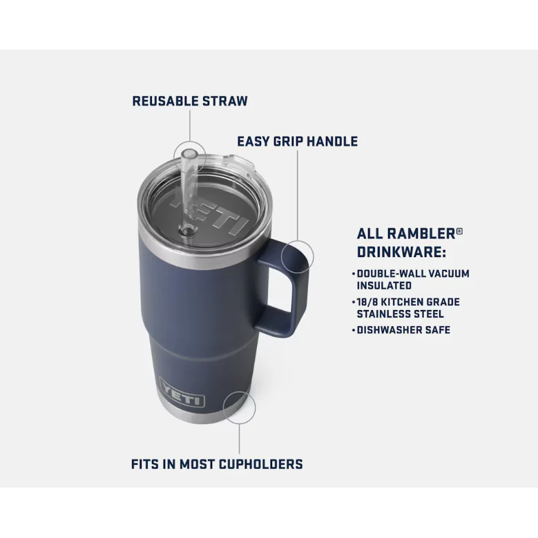Yeti Rambler 739ml Straw Mug w/Straw Lid - Key Lime - Image 4